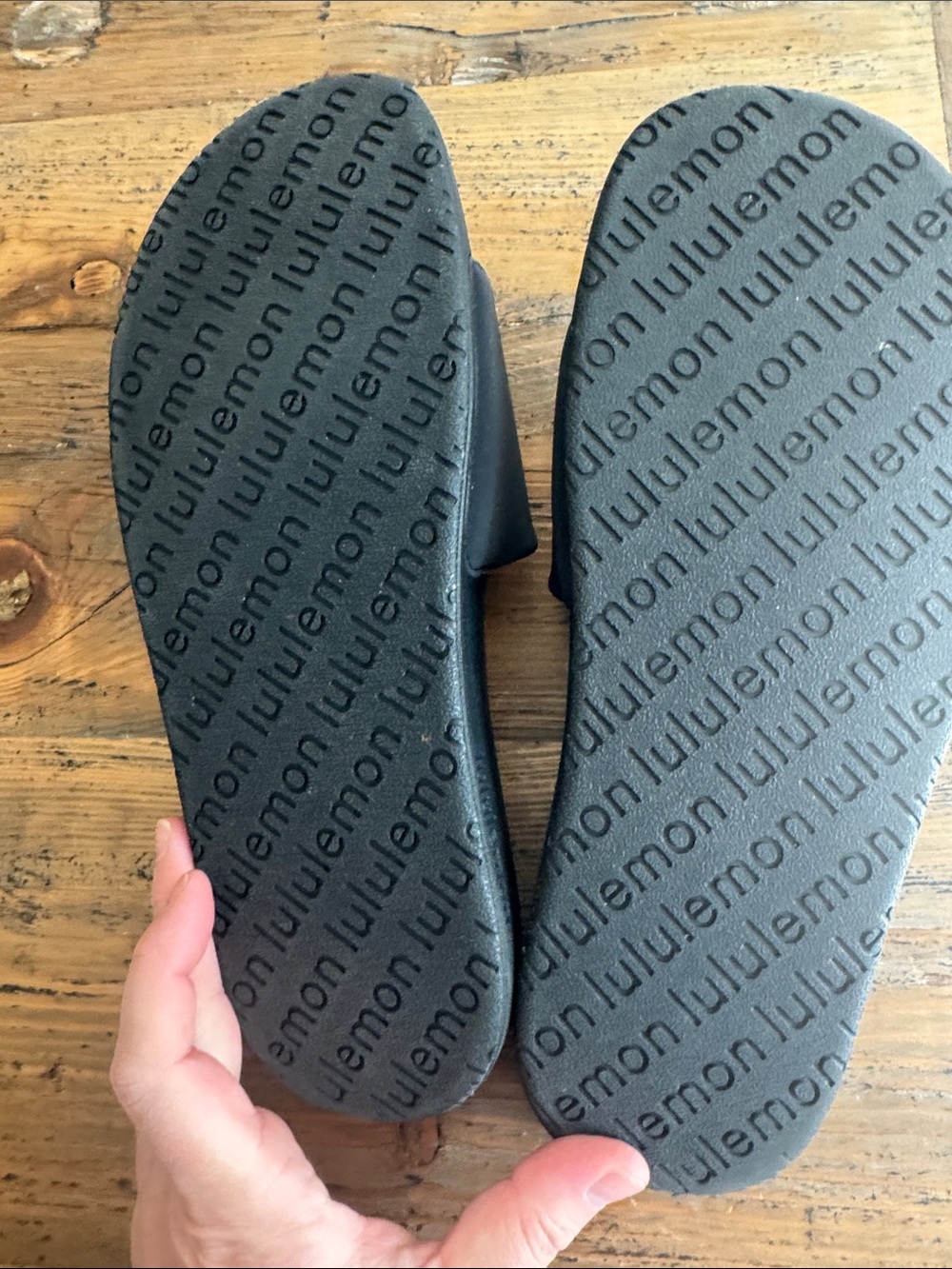 lululemon athletica Black Slide Sandals with Logo Strap - Picture 5 of 7